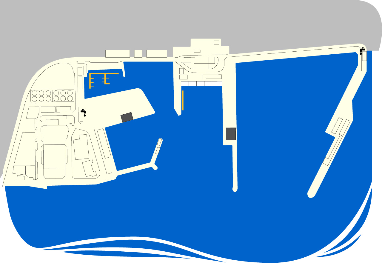 Map indicating the Harbour layout